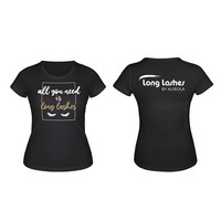 Long Lashes \'All you need\' T-shirt black -  XL
