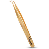 Long Lashes curved lash tweezers - gold, 12cm