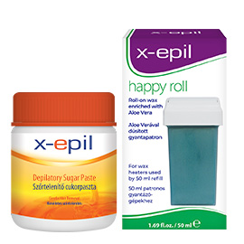 X-Epil wax cartridges and sugar paste