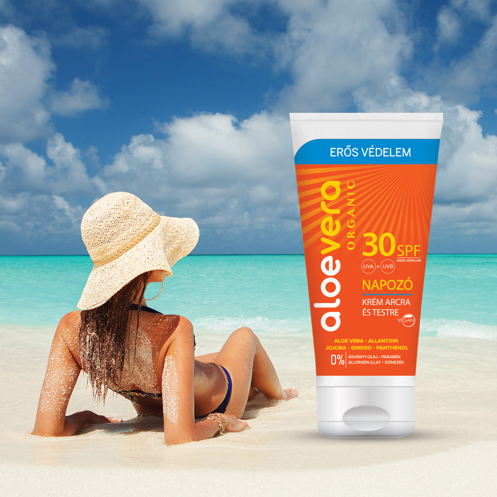Aloe Vera Organic Sunscreen for face and body SPF30 50ml