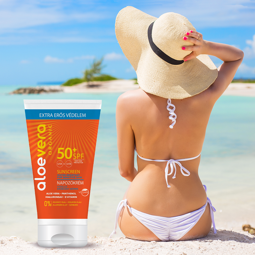 Aloe Vera Organic Sunscreen for face and body SPF50 150ml