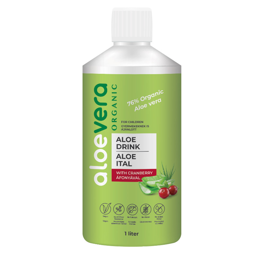 Aloe Vera Organic Drink with cranberry juice concentrate