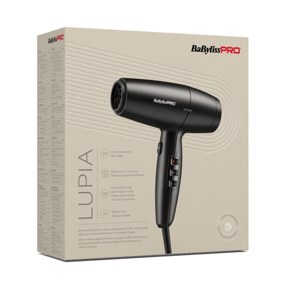 BaByliss PRO LUPIA - High Speed Digital Compact 2200W