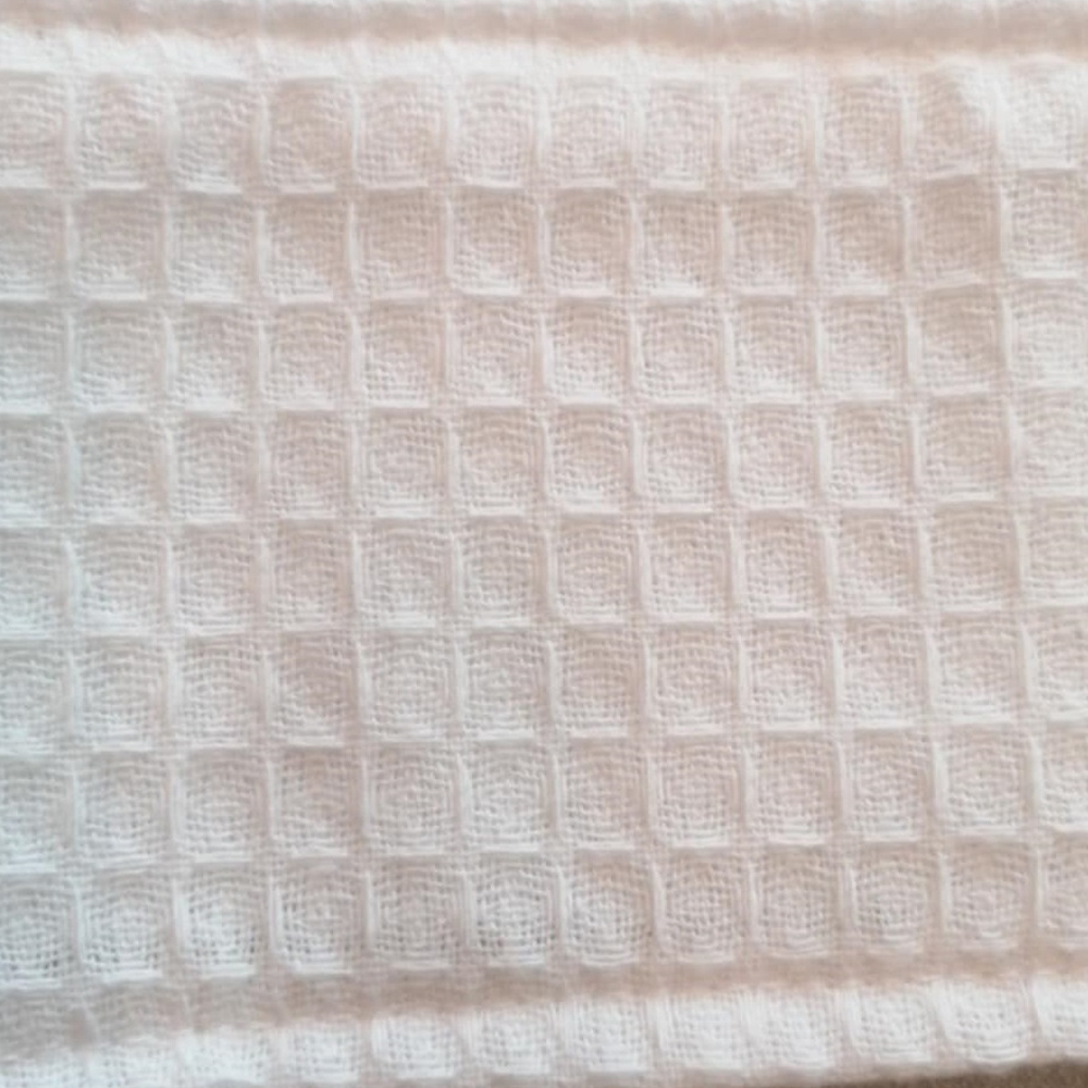 Waffle cotton headband with ties