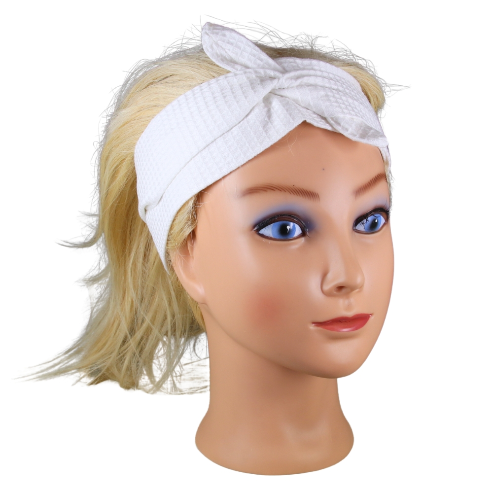 Cube cotton headband with ties