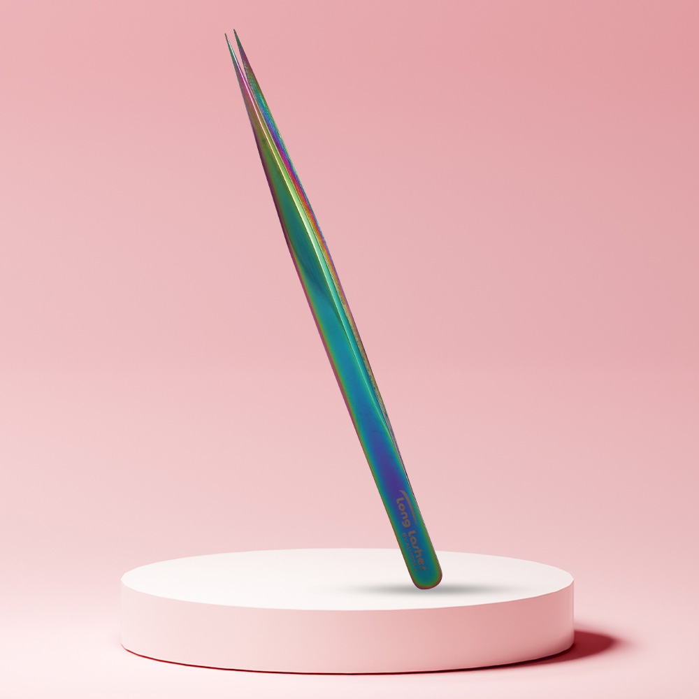 Long Lashes Pro Slim straight tweezer- Multicolor