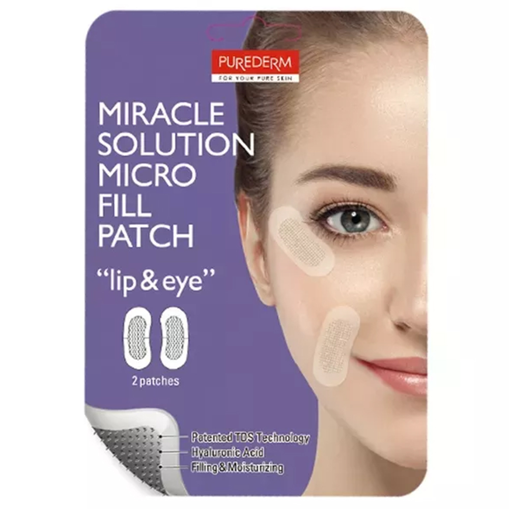 PureDerm Miracle Solution Micro needle Fill Patch “LIP & EYE” 2pcs