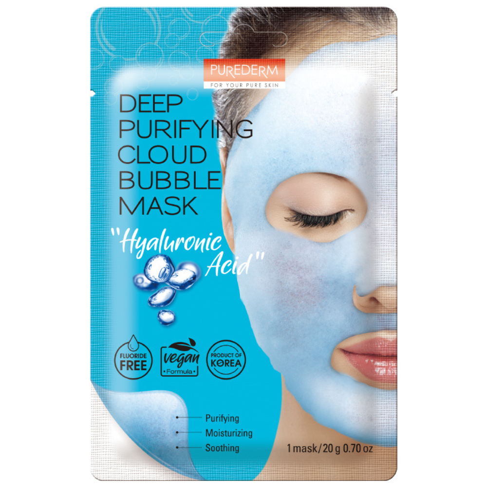PureDerm Deep Purifying Cloud Bubble Mask "Hyaluronic Acid" 20g