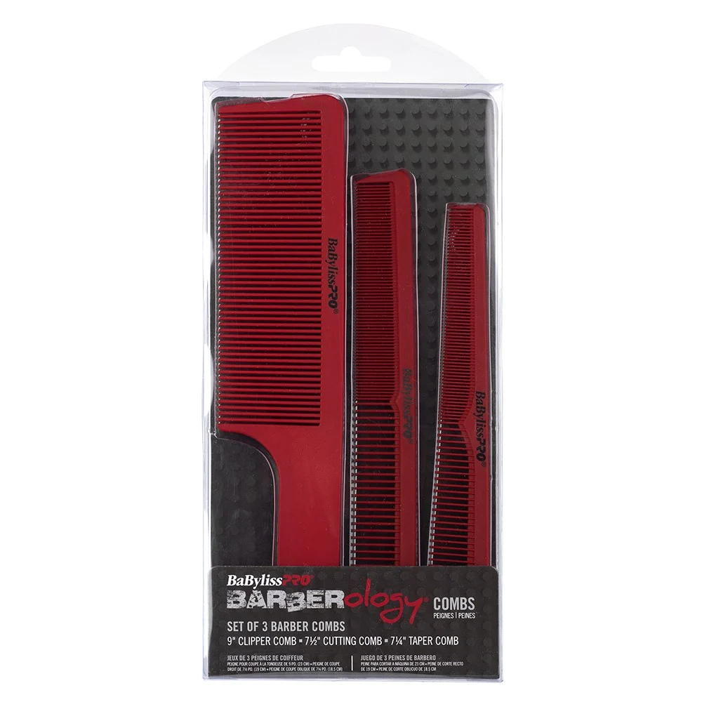 BaByliss Pro Red comb barber set