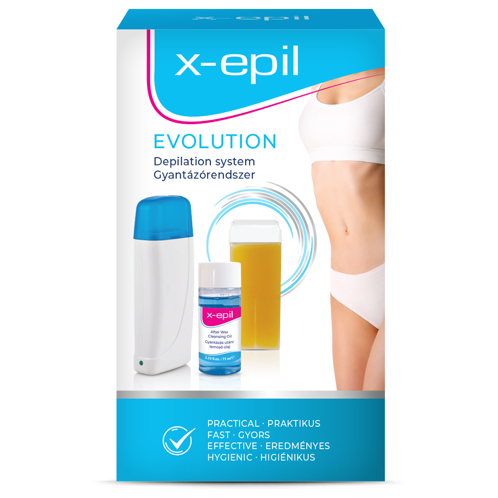 X-Epil Evolution Wax System in carton box
