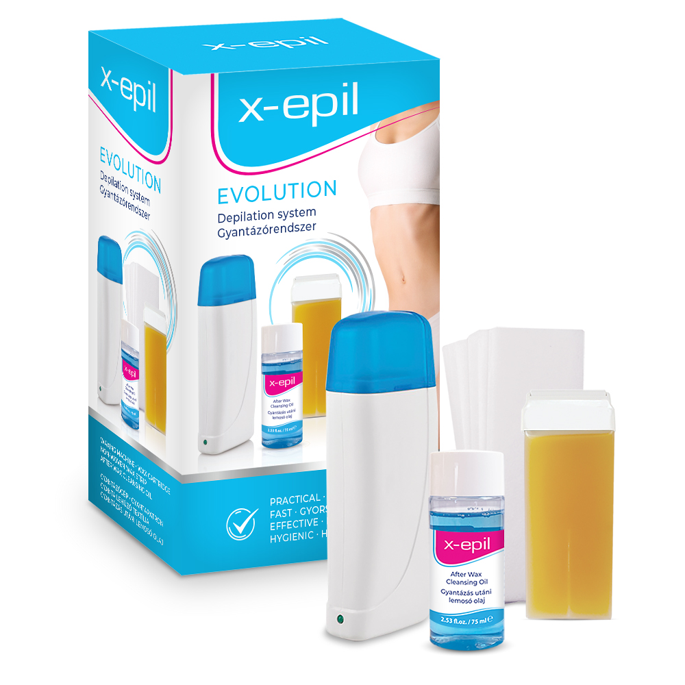 X-Epil Evolution Wax System in carton box