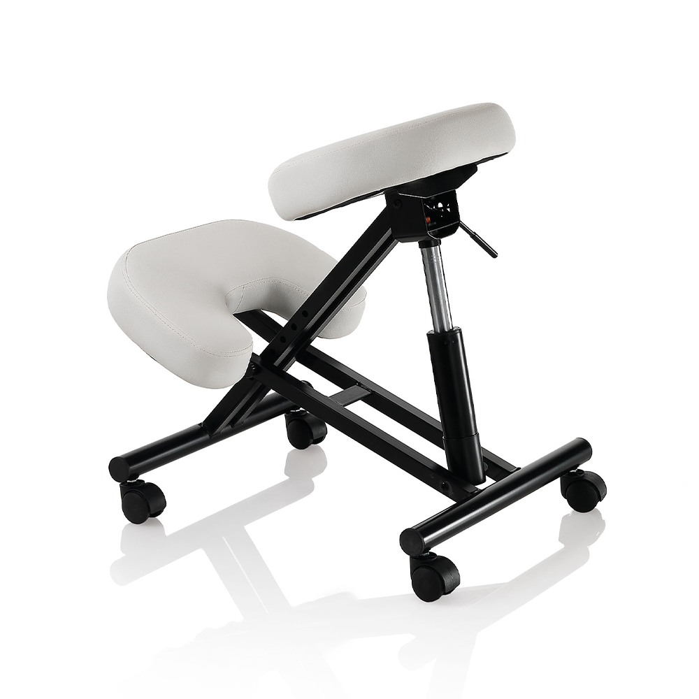 Ergonomic Stool Master Inox white