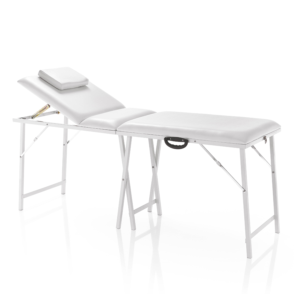 Handy White bed with adjustable backrest