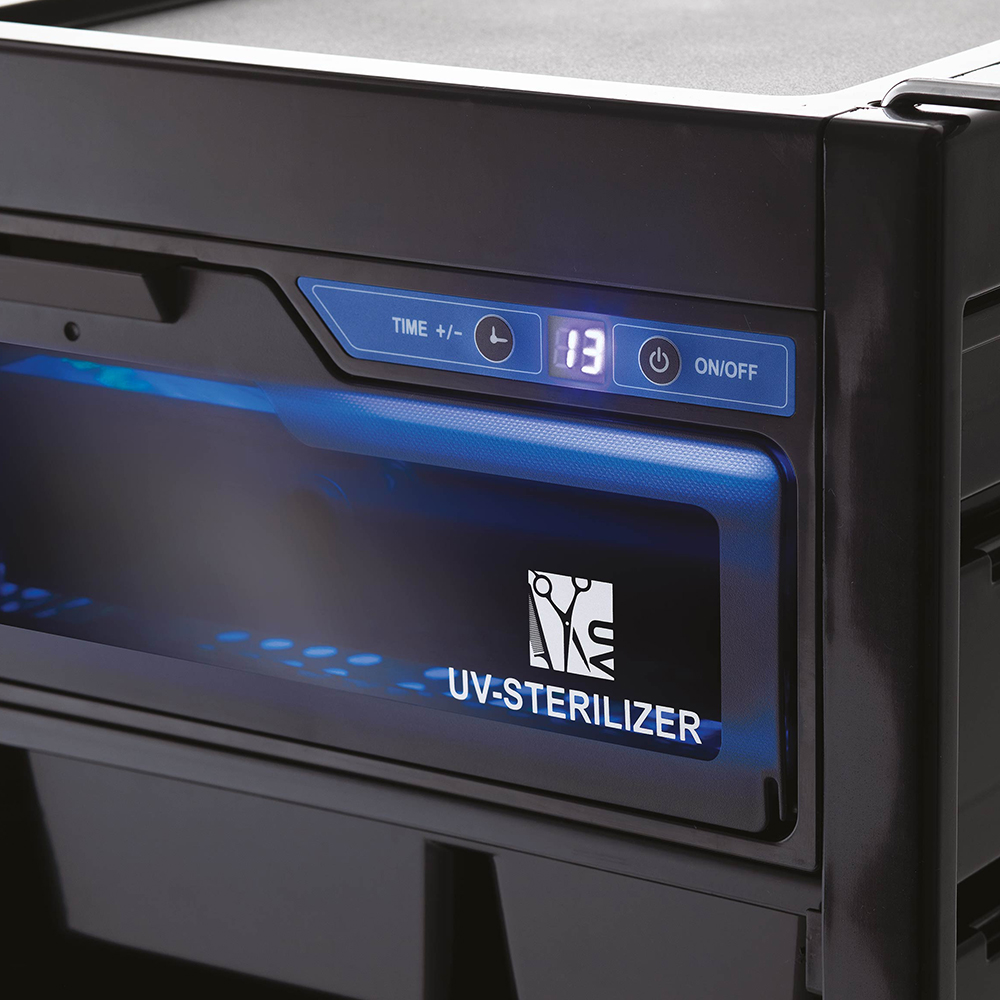 New York UV Pro Black disinfection trolley with UVC light