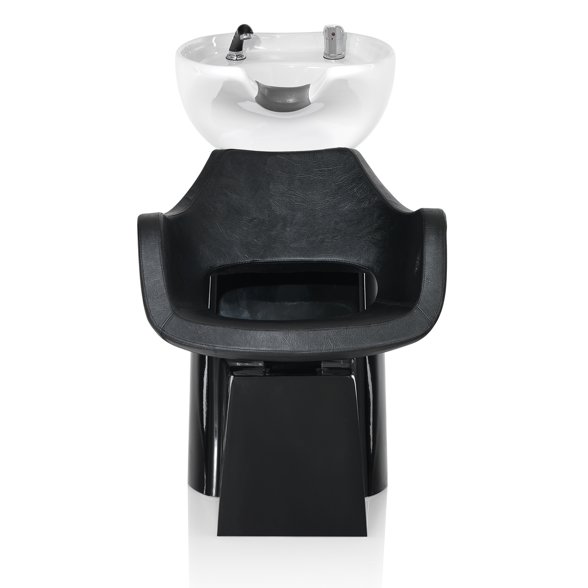 Indi washing unit with black base and black chair