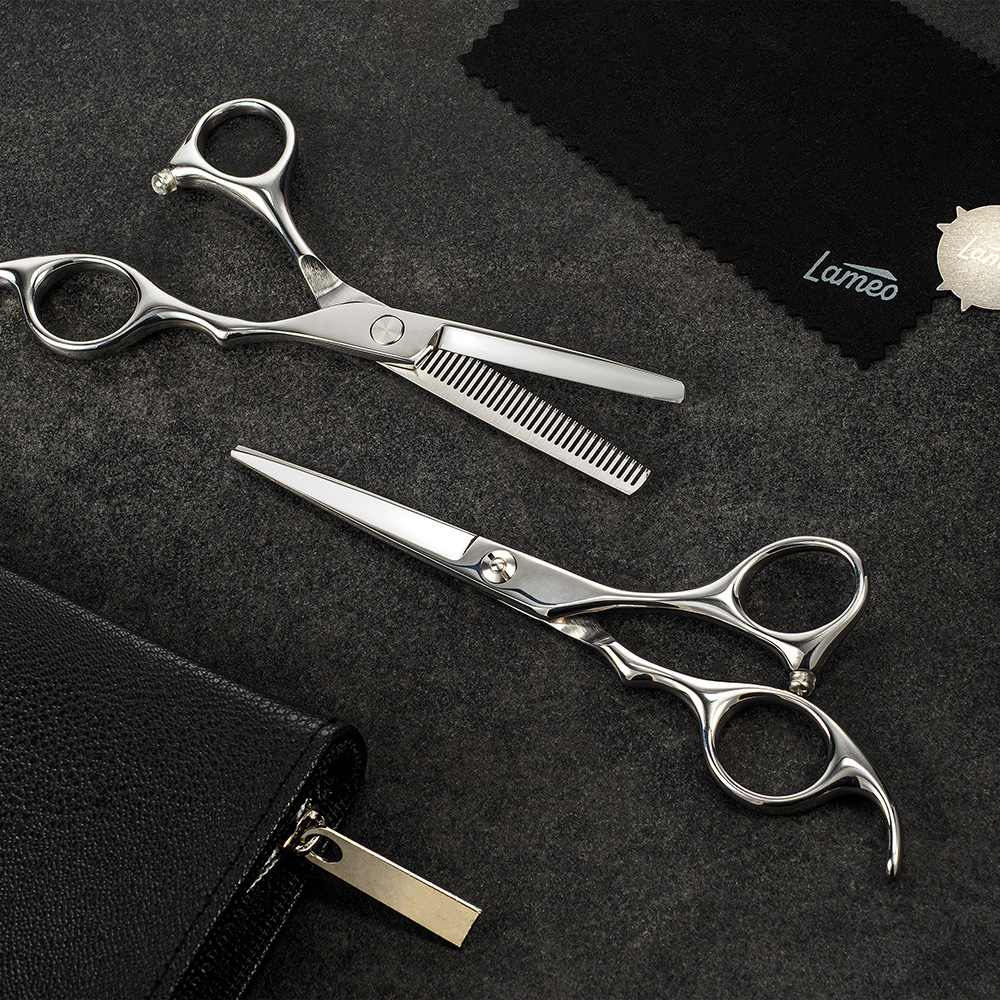 Stage pro set offset silver 6" Professional cutting set with case