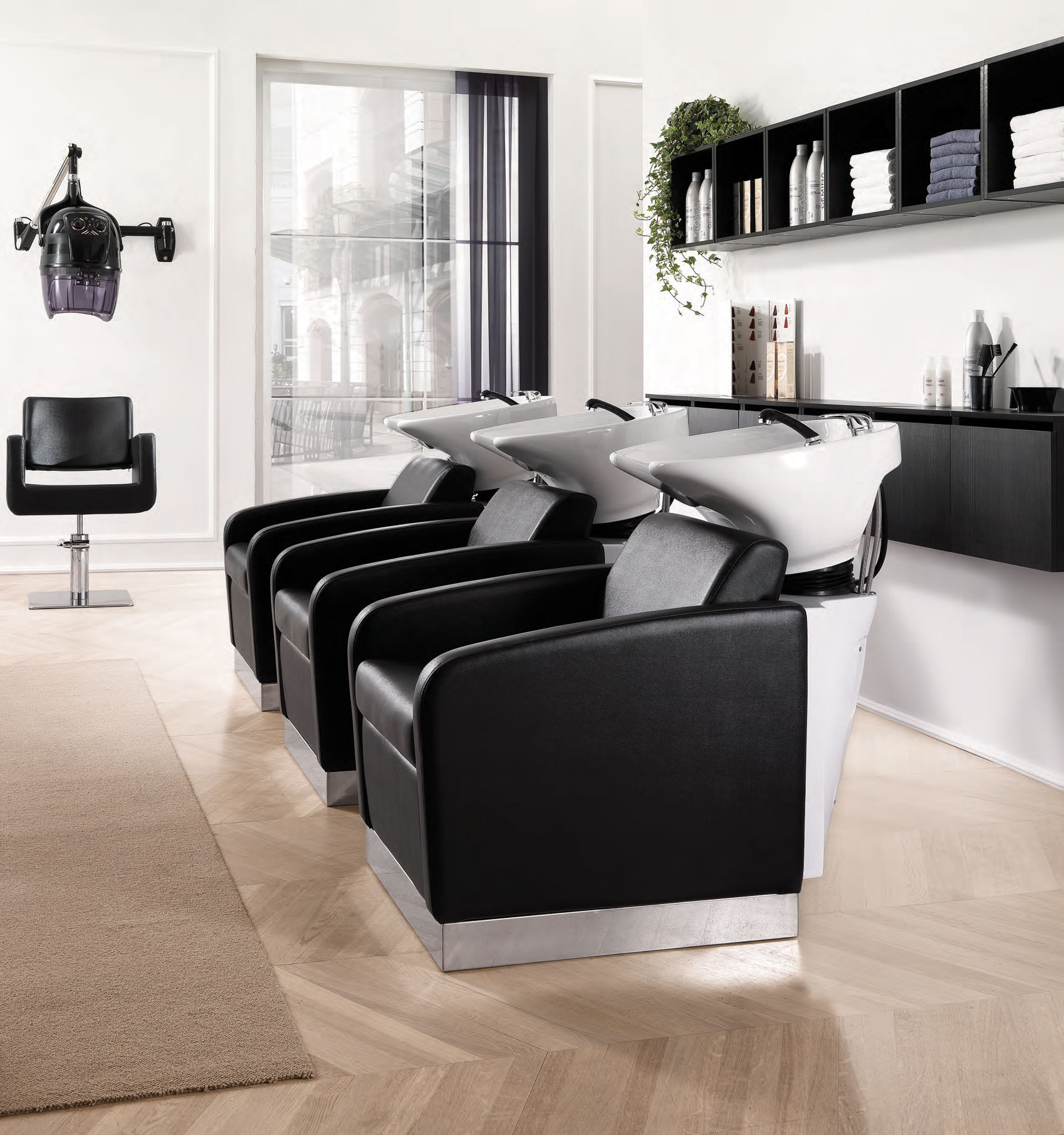 Elegance nero-black washing unit