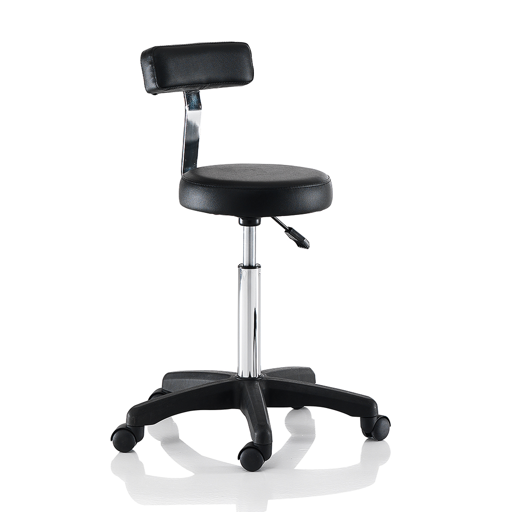 Smart black stool with back