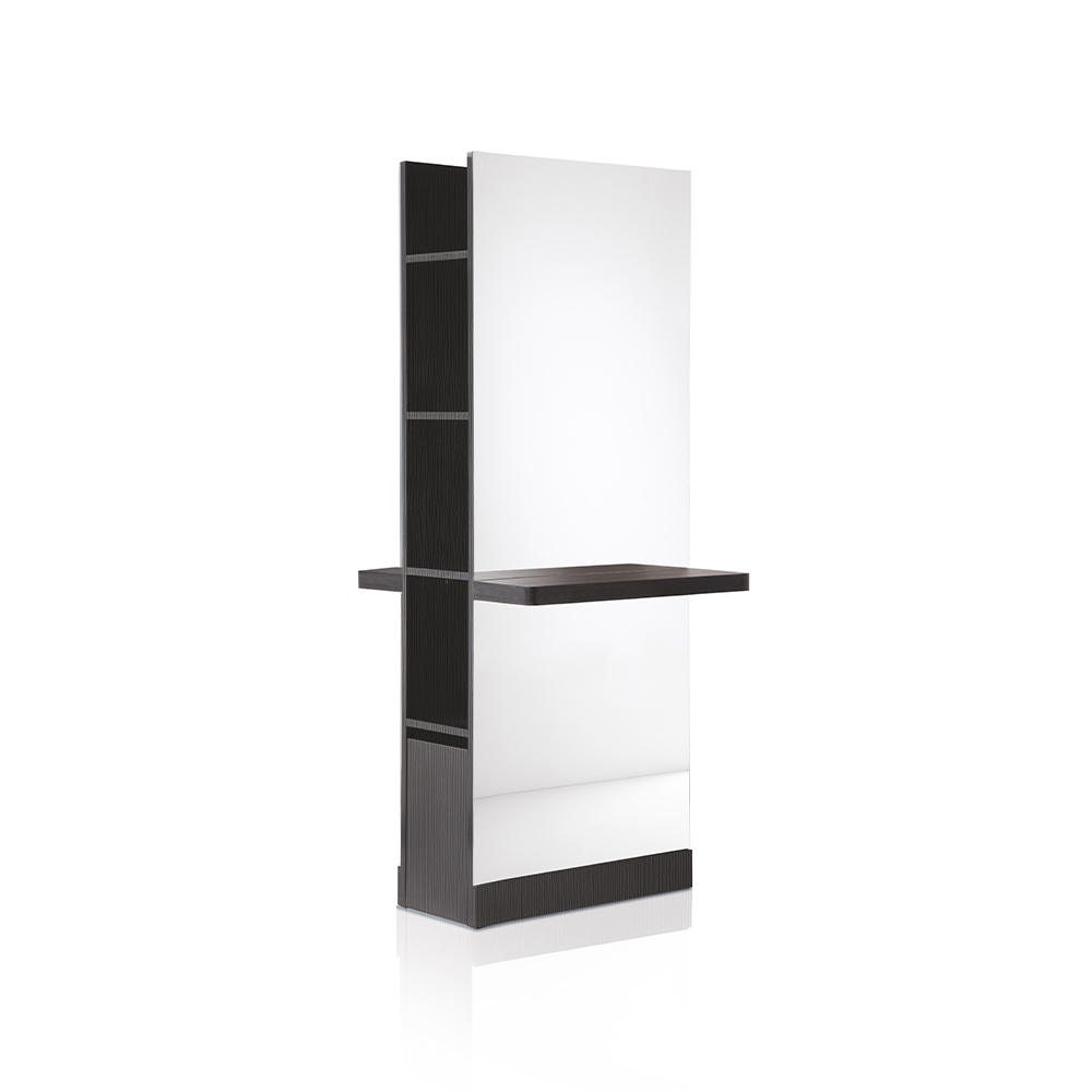 Luce Duo double-sided mirror with shelf