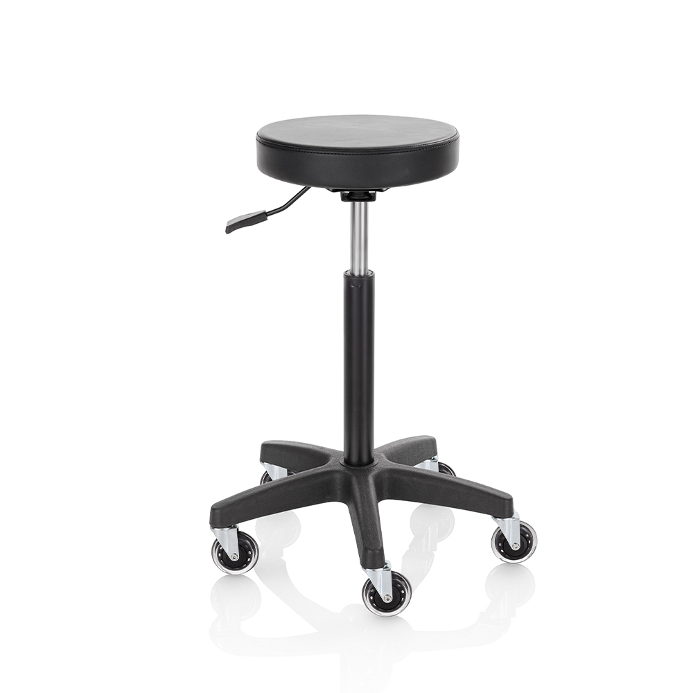 Roller Pro Ideal Round L stool with black base