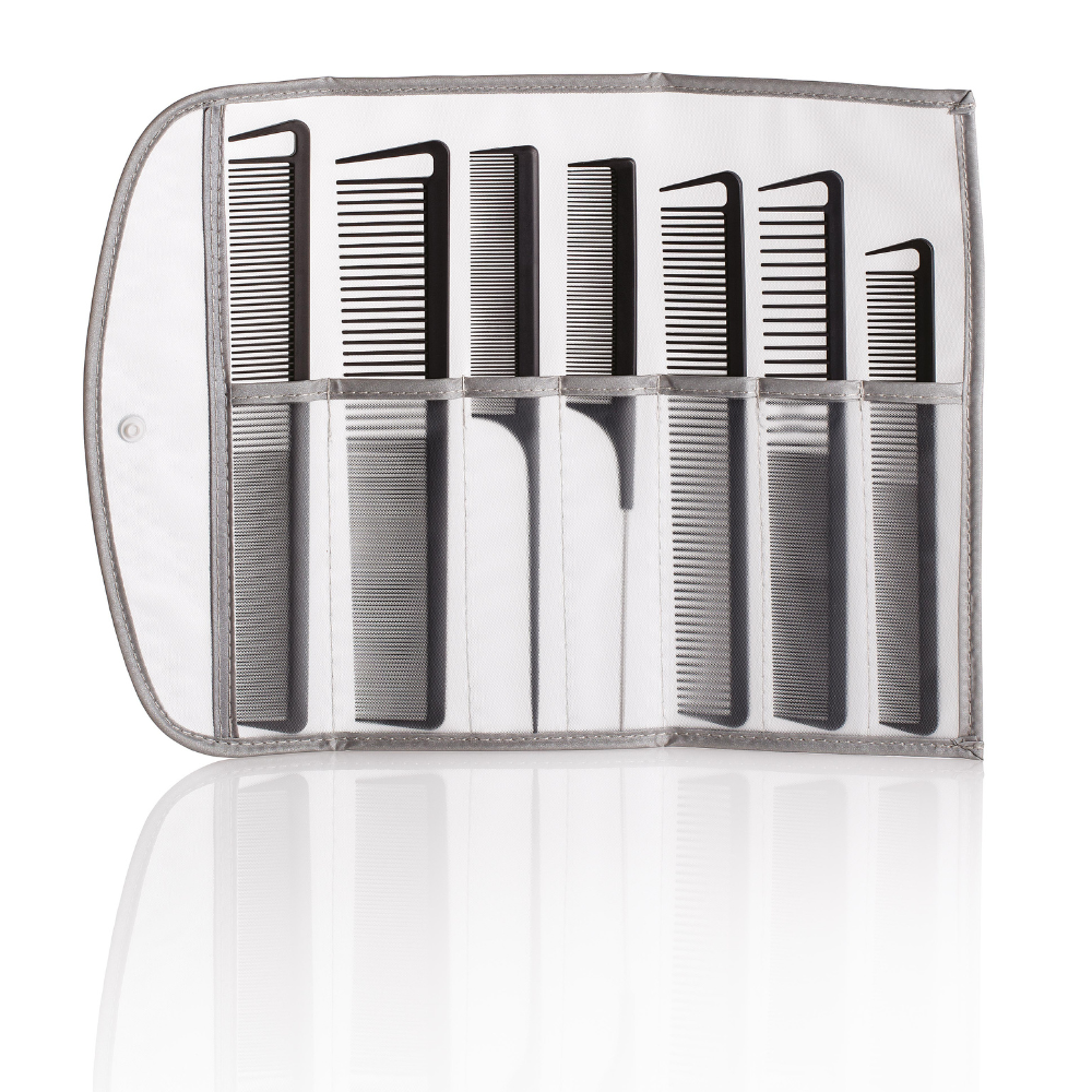 Kit Carbon Pro Professional Comb Tourmaline Carbon Coating