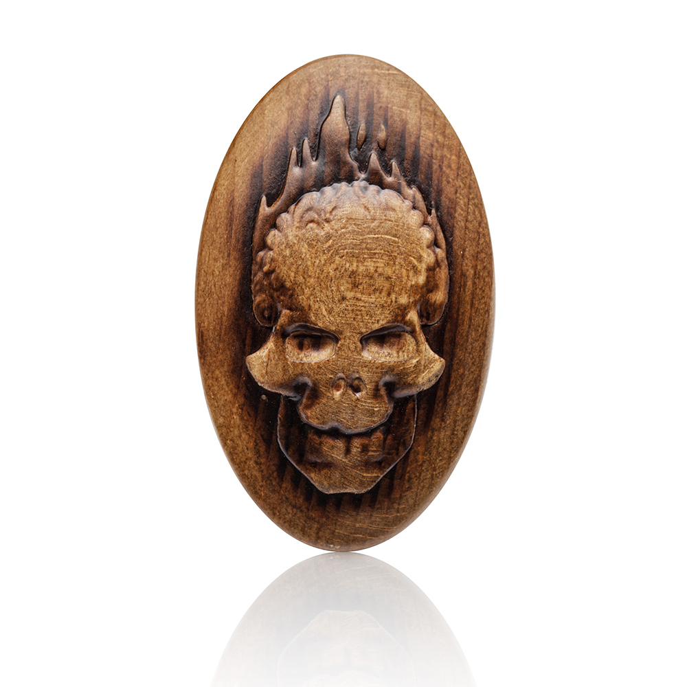 Skull oval palm brush