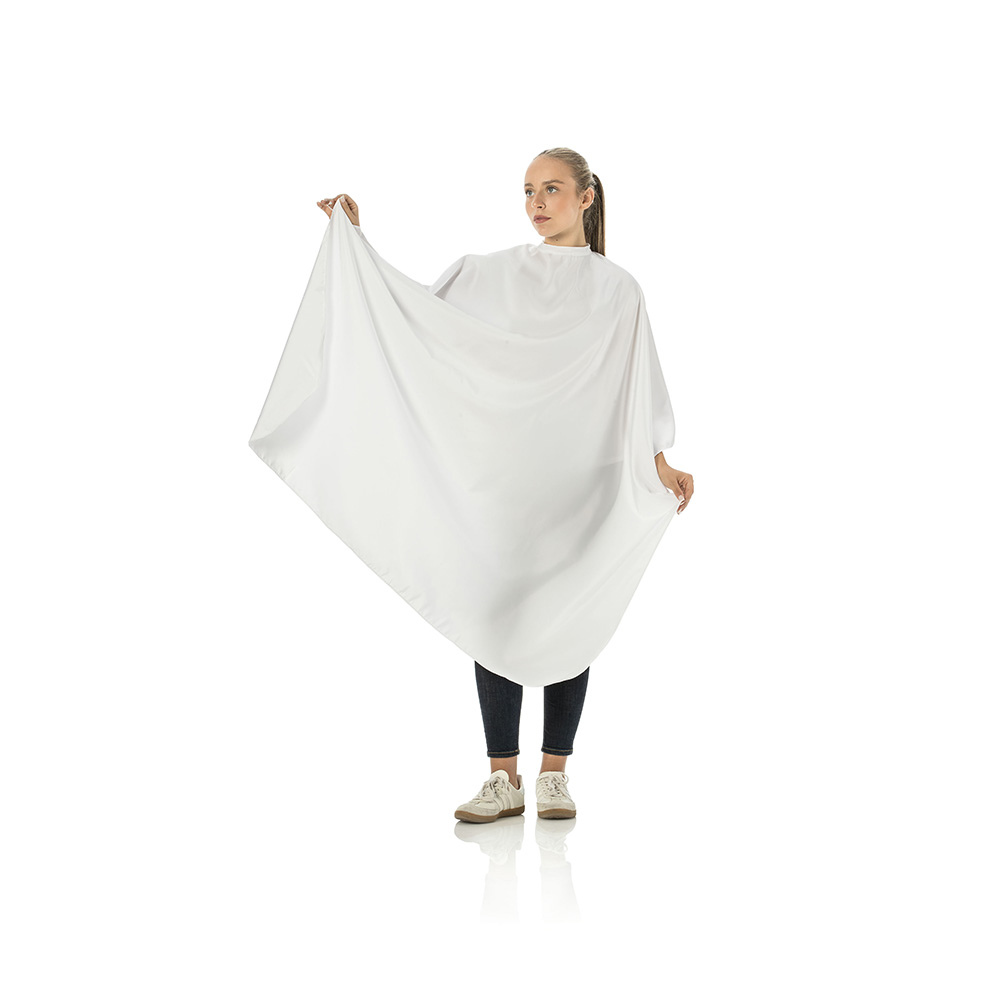 Comfort Pro Cutting cape Black Adjustable Velcro fastening white