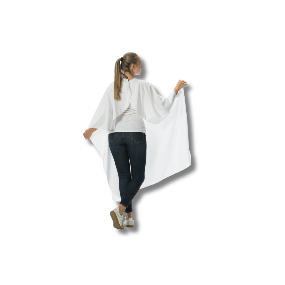 Comfort Pro Cutting cape Black Hook fastening white