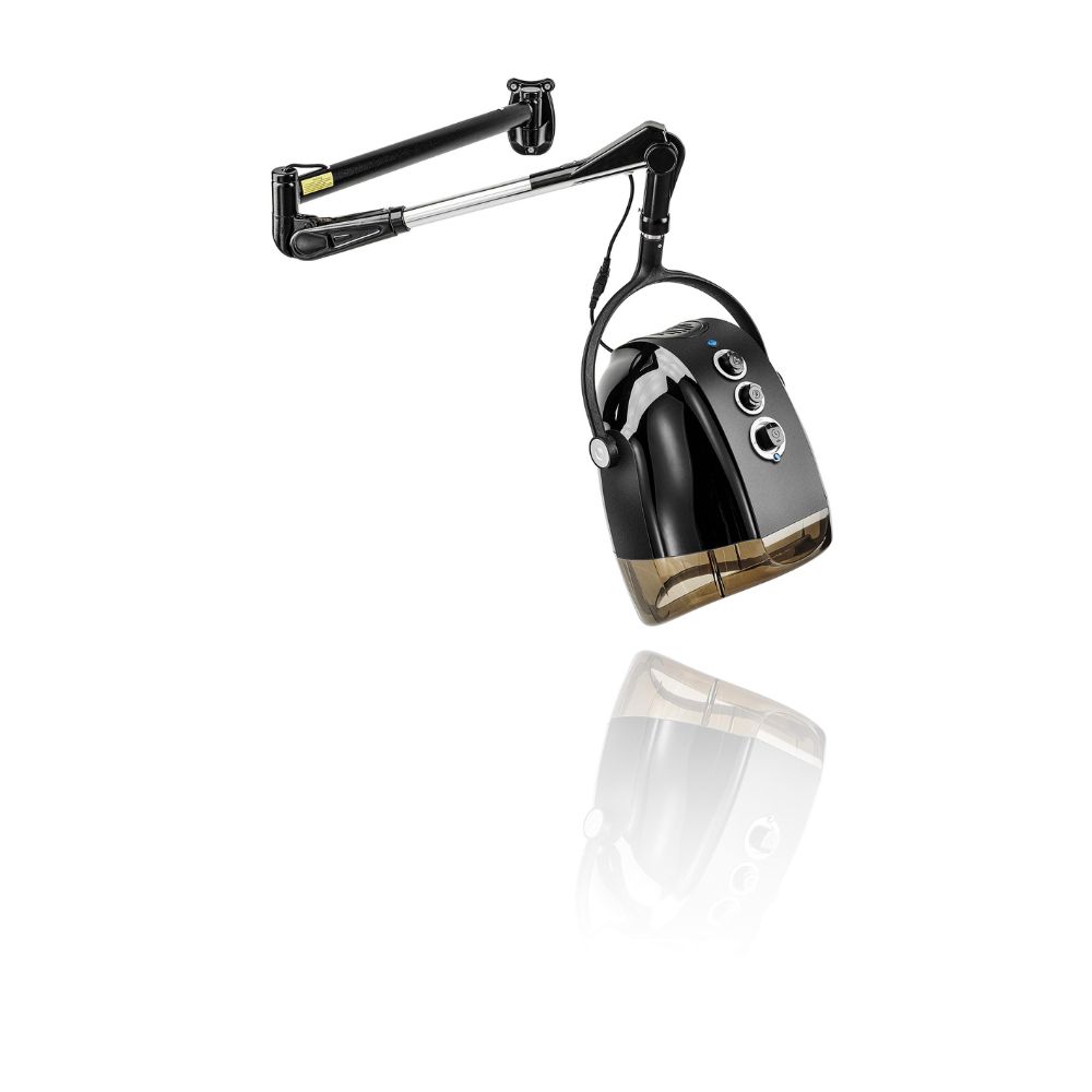 "Eolo ionic & antistatic 1600 professional hood hair dryer - hung up, black"