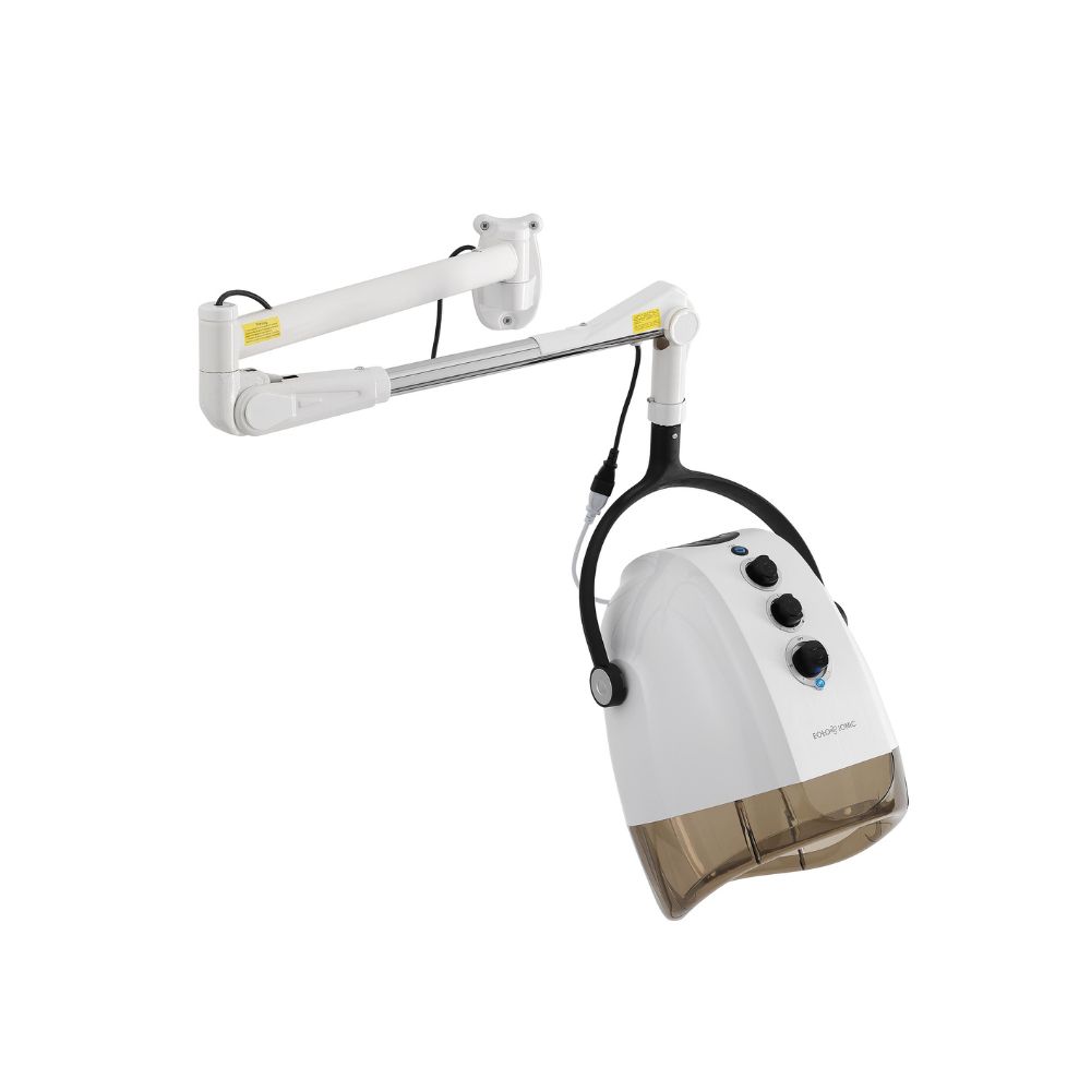 "Eolo ionic & antistatic 1600 professional hood hair dryer - hung up, white"