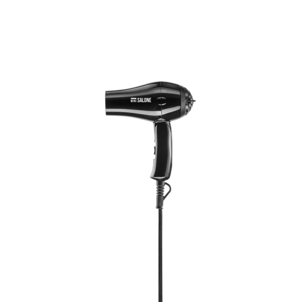 Mini Salone foldaway travel hair dryer Black