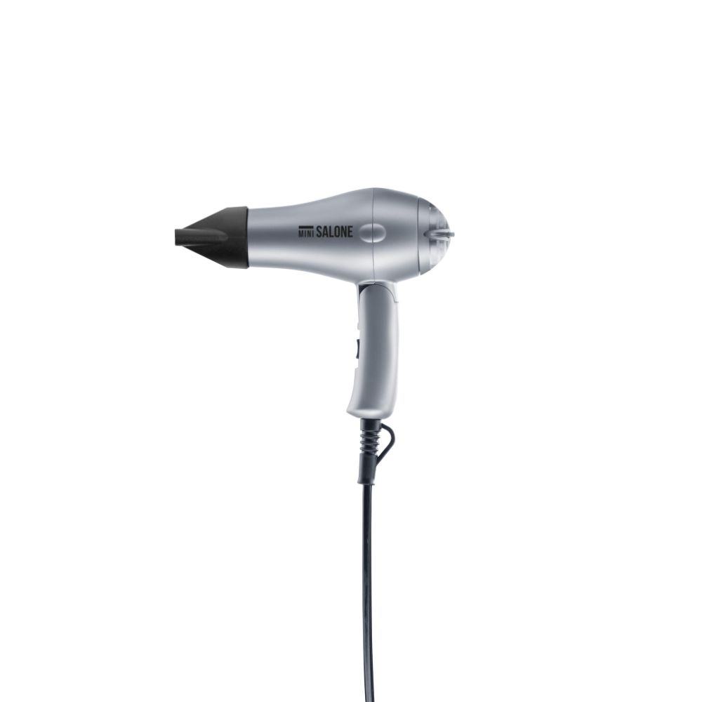 Mini Salone foldaway travel hair dryer Silver
