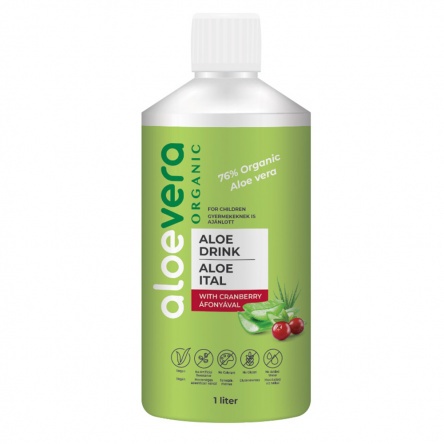 Aloe Vera Organic Drink with cranberry juice concentrate
