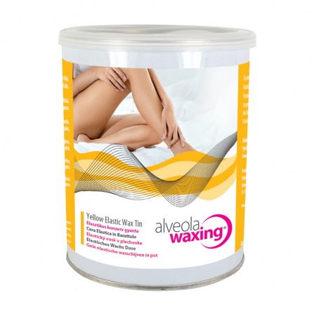 Alveola Waxing Yellow Elastic Wax Tin 800 ml