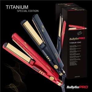 BaByliss PRO Titanium Ionic red straightener