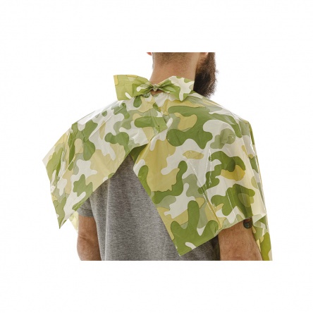 Disposable hair dressing cape in PE army 100x130cm 20pcs