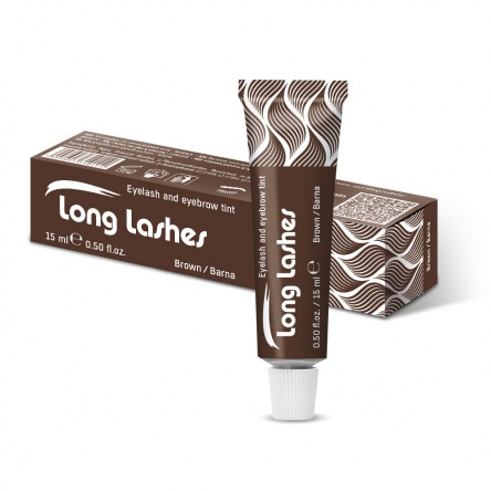 Long Lashes Eyelash and Eyebrow Tint Brown 15ml