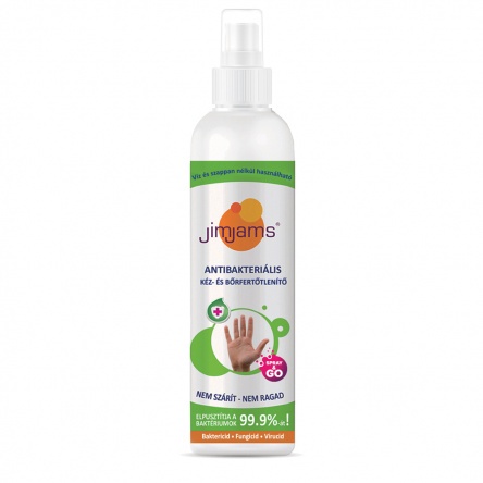 JimJams Antibacterial hand and skin sanitizer spray 250ml