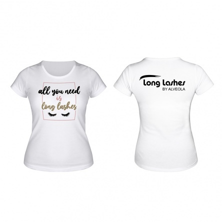 Long Lashes 'All you need'   T-shirt white - L