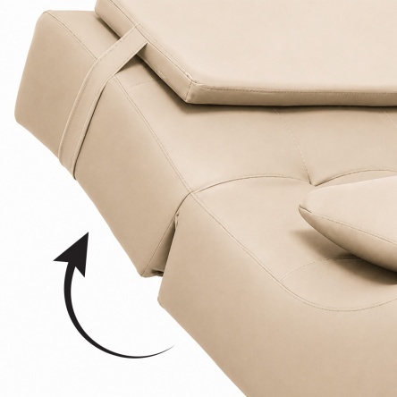 Long Lashes eyelash bed - beige faux leather