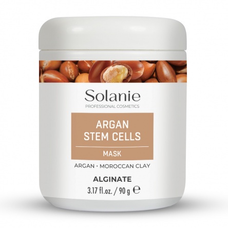 Solanie Alginate Argan plant stem cells mask in jar