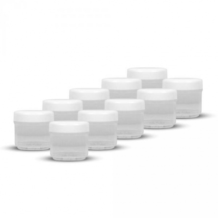 Plastic cosmetic jar Clear 10ml 10pcs/pack