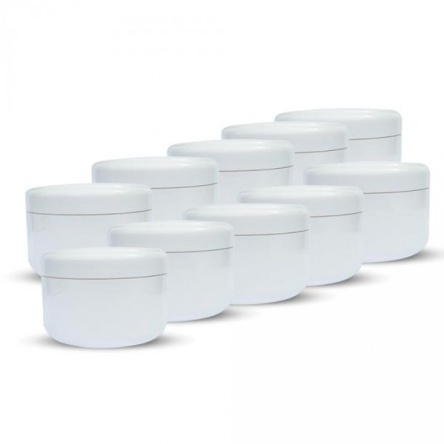 Plastic cosmetic jar white 30ml 10pcs/pack