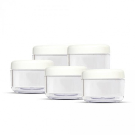 Plastic cosmetic jar 50ml Clear 5pcs/pack