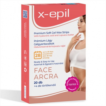 X-Epil Hydrating Gel Wax Strips with hyaluron for face – 20pcs