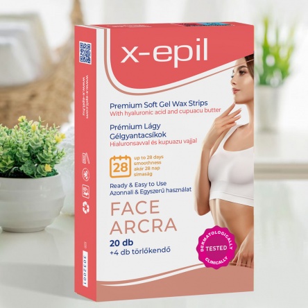 X-Epil Hydrating Gel Wax Strips with hyaluron for face – 20pcs