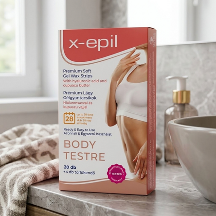 X-Epil Hydrating Gel Wax Strips with hyaluron for body – 20pcs
