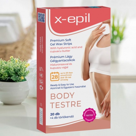 X-Epil Hydrating Gel Wax Strips with hyaluron for body – 20pcs