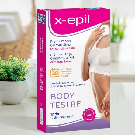 X-Epil Premium Soft Sensitive Gel Wax Strips for body – 12 pcs