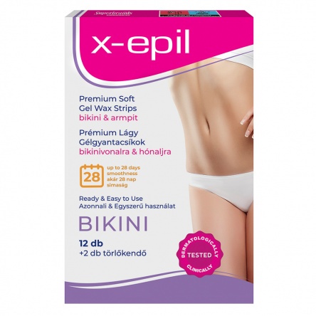 X-Epil Premium Soft Sensitive Gel Wax Strips for bikini – 12 pcs